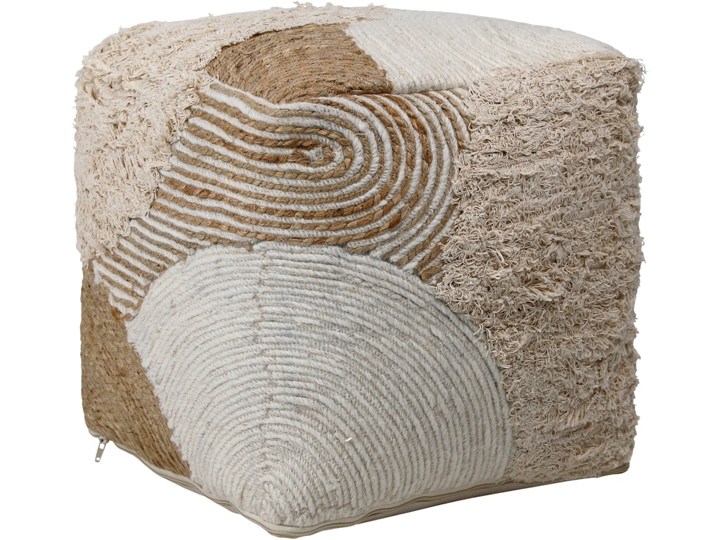 Dovetail Furniture Emmeline Pouf DOV6809