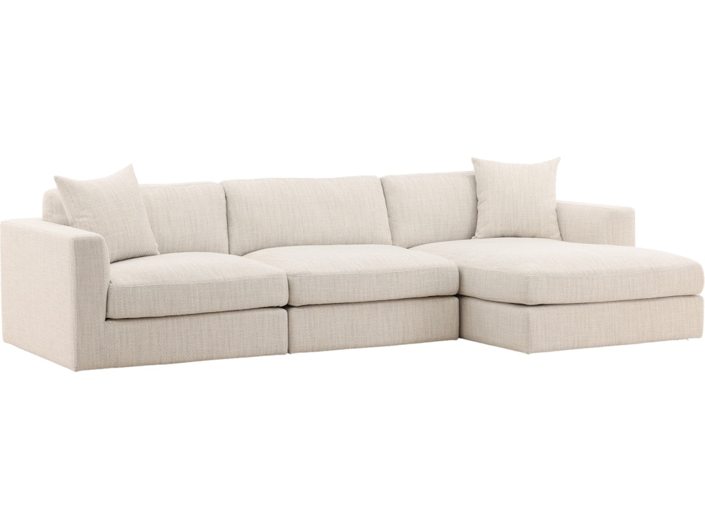 Dovetail Furniture Erica Chaise Sectional DOV39029R-TAUP
