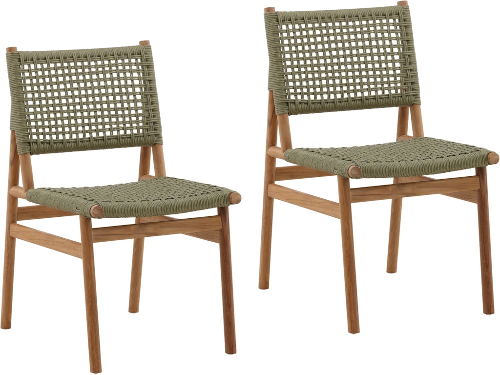Dovetail Furniture Francisca Outdoor Dining Chair Set of 2 DOV18809-GREN