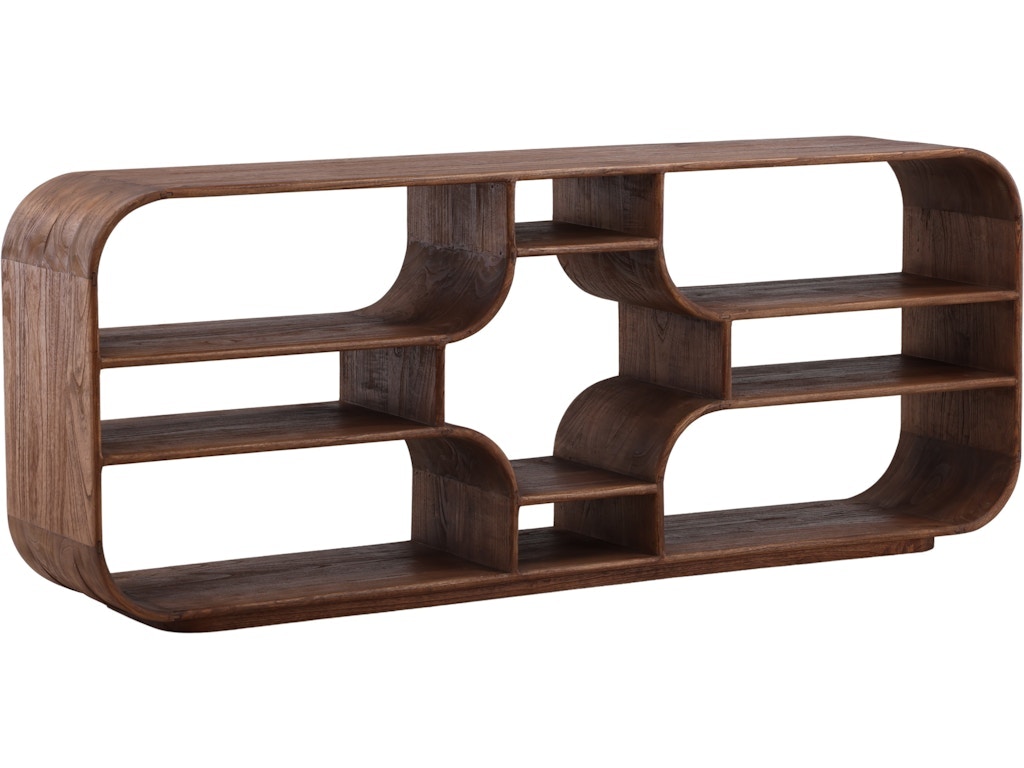 Dovetail Furniture Gaetan Bookcase DOV6572-BRWN