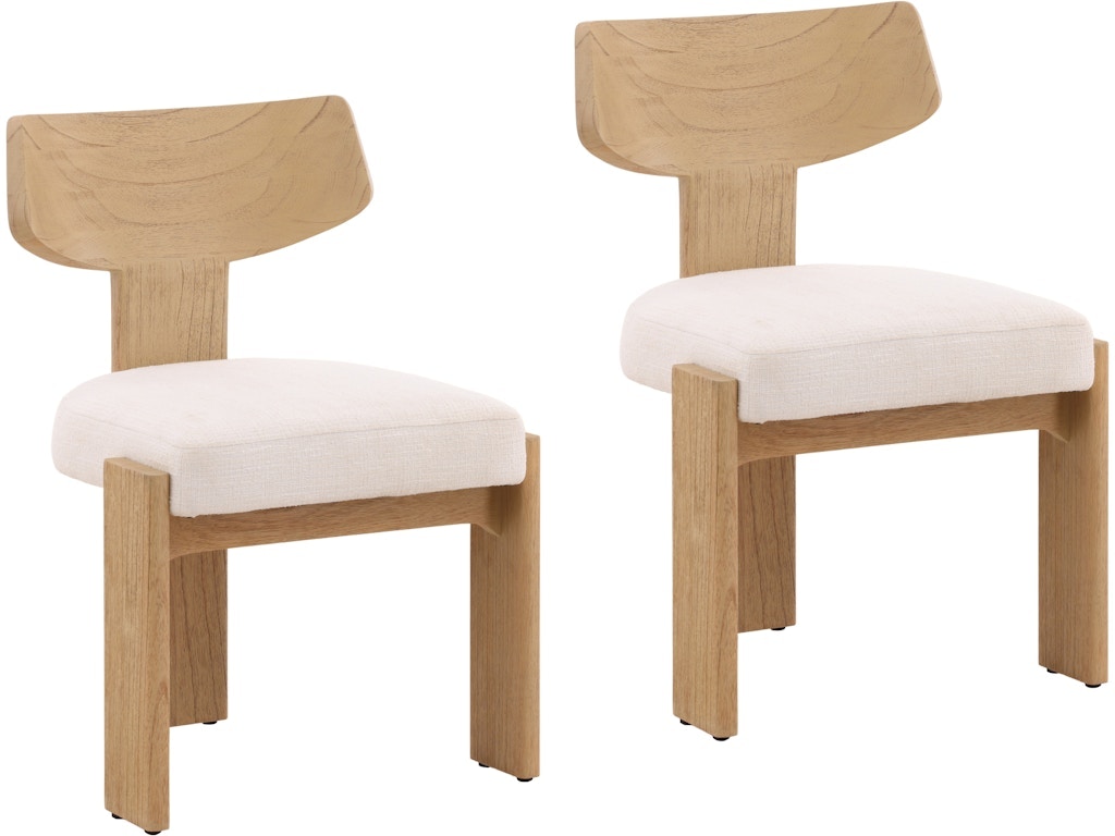 Dovetail Furniture Ian Dining Chair Set of 2 DOV11511-NATL