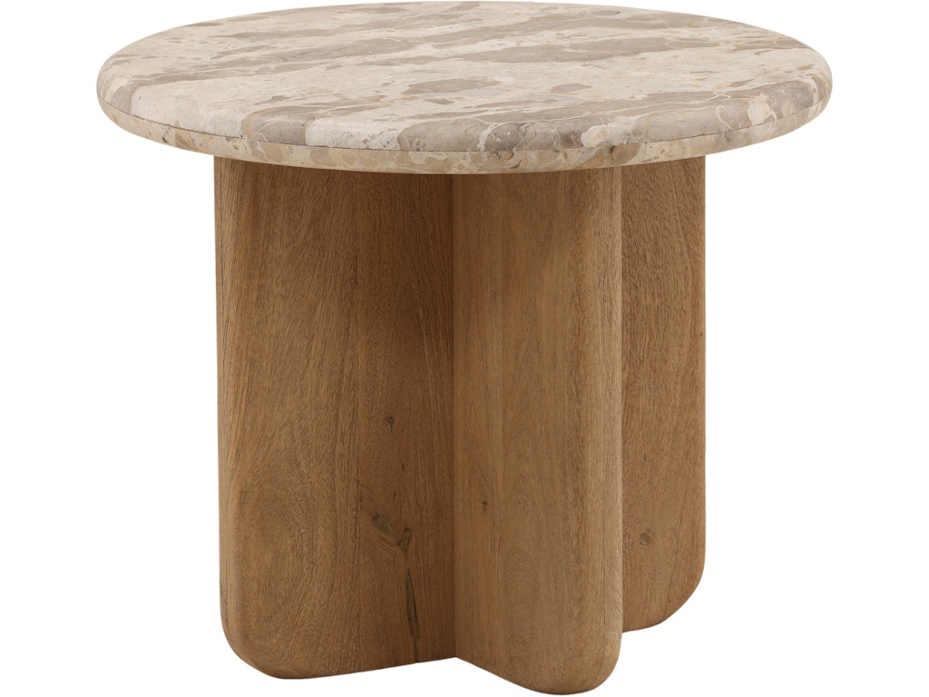 Dovetail Furniture Layna Side Table DOV40112-BEIG