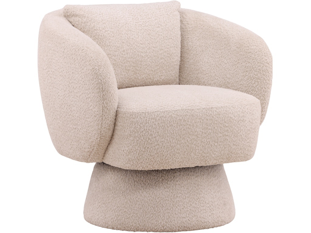 Dovetail Furniture Mariam Swivel Chair DOV94000-CREM