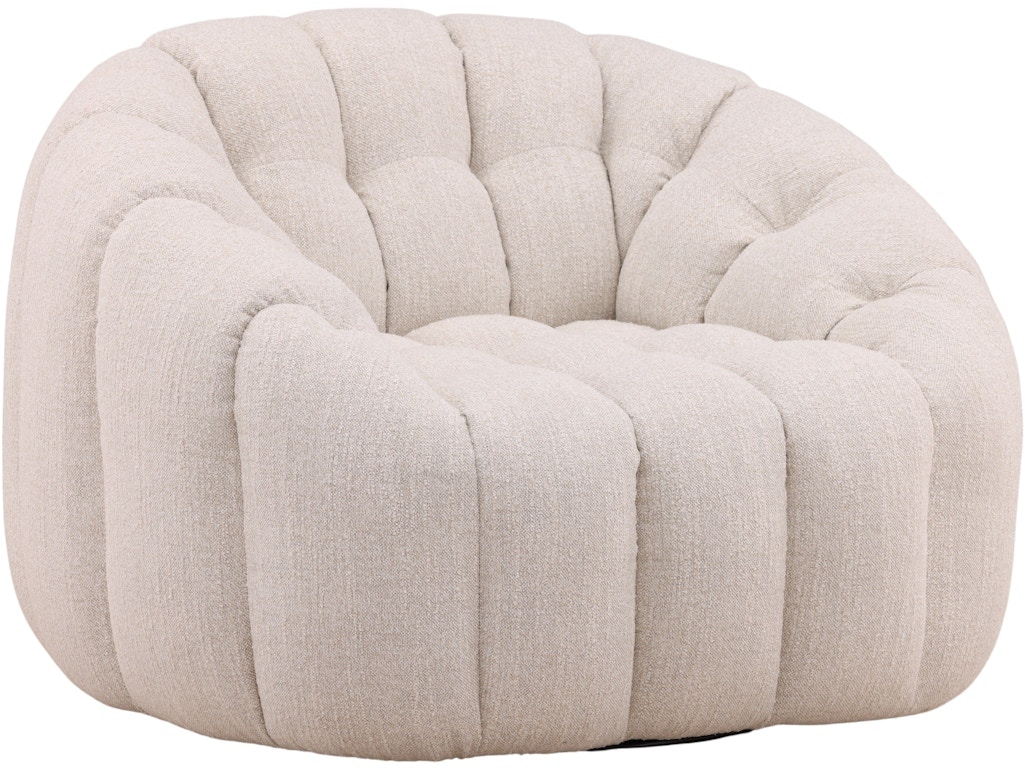 Dovetail Furniture Rume Swivel Chair DOV94003-CREM