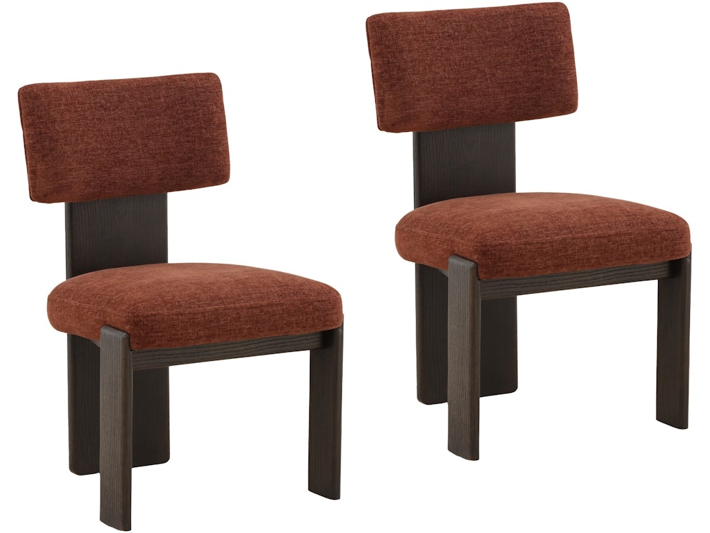 Dovetail Furniture Zared Dining Chair Set of 2 DOV89006-RUST