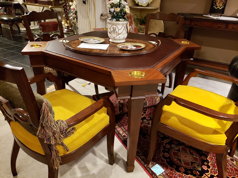 The Lion S Den Interiors Dining Room Game Table And Four Chairs By