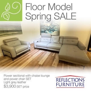 Reflections Furniture Outlet Leather Power Motion Sofa and Chaise with Power Chair by Incanto I941