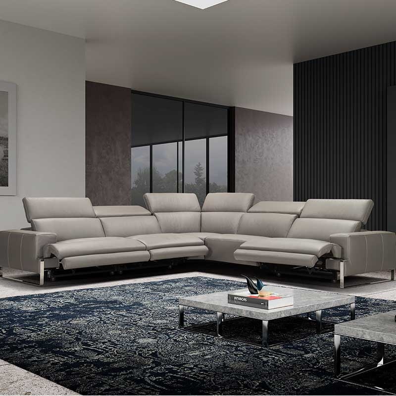 Incanto Living Room Leather Reclining Sectional Sofa I768
