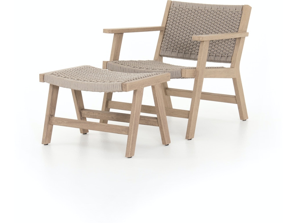 Four Hands Outdoor Delano Chair and Ottoman JSOL-020