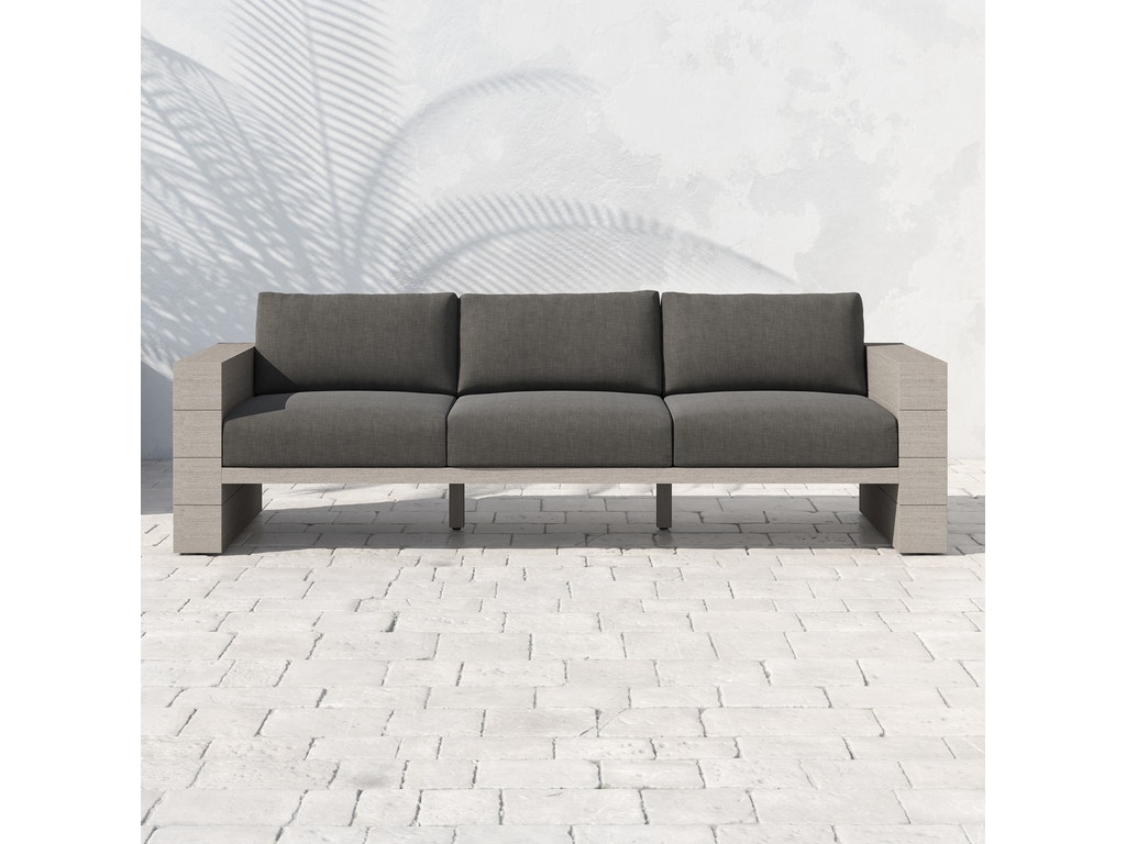 Four Hands Leroy Outdoor Sofa in Weathered Grey JSOL-08901K-562
