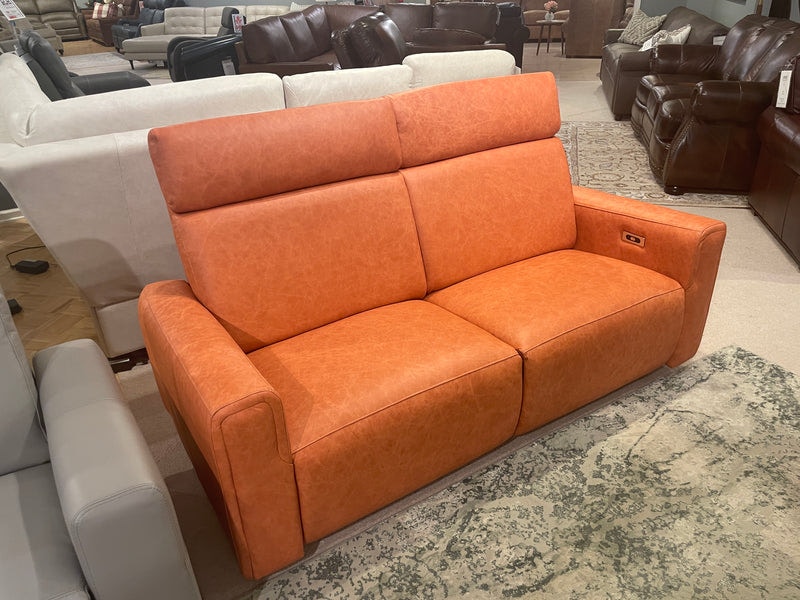 Leather and More Living Room Powered Sofa by Elran L0129 Hickory