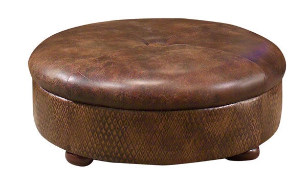 Leather & More Legacy leather ottoman Allen