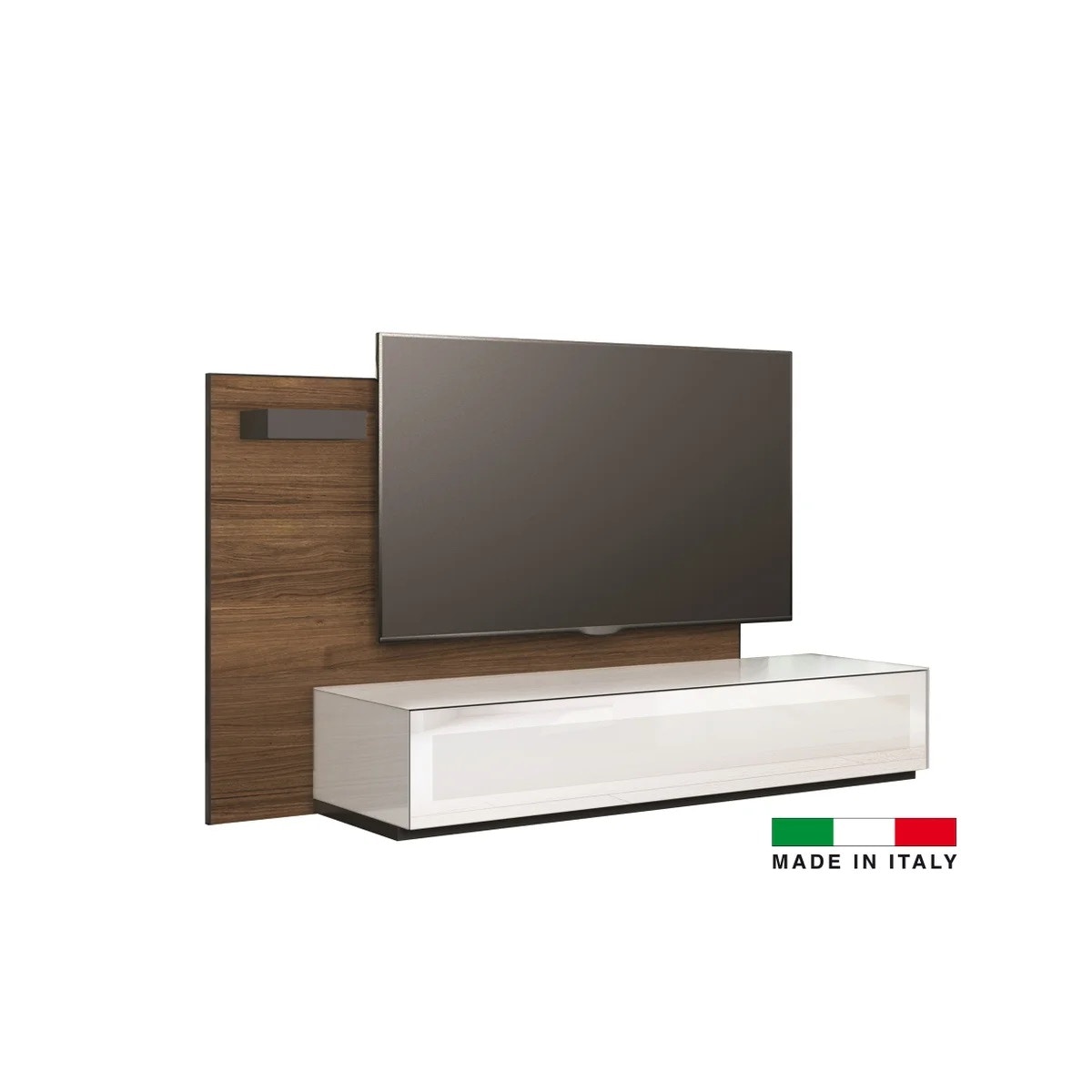 Bellini Modern by Reflections Furniture Leggera TV Stand TV WHT WAL