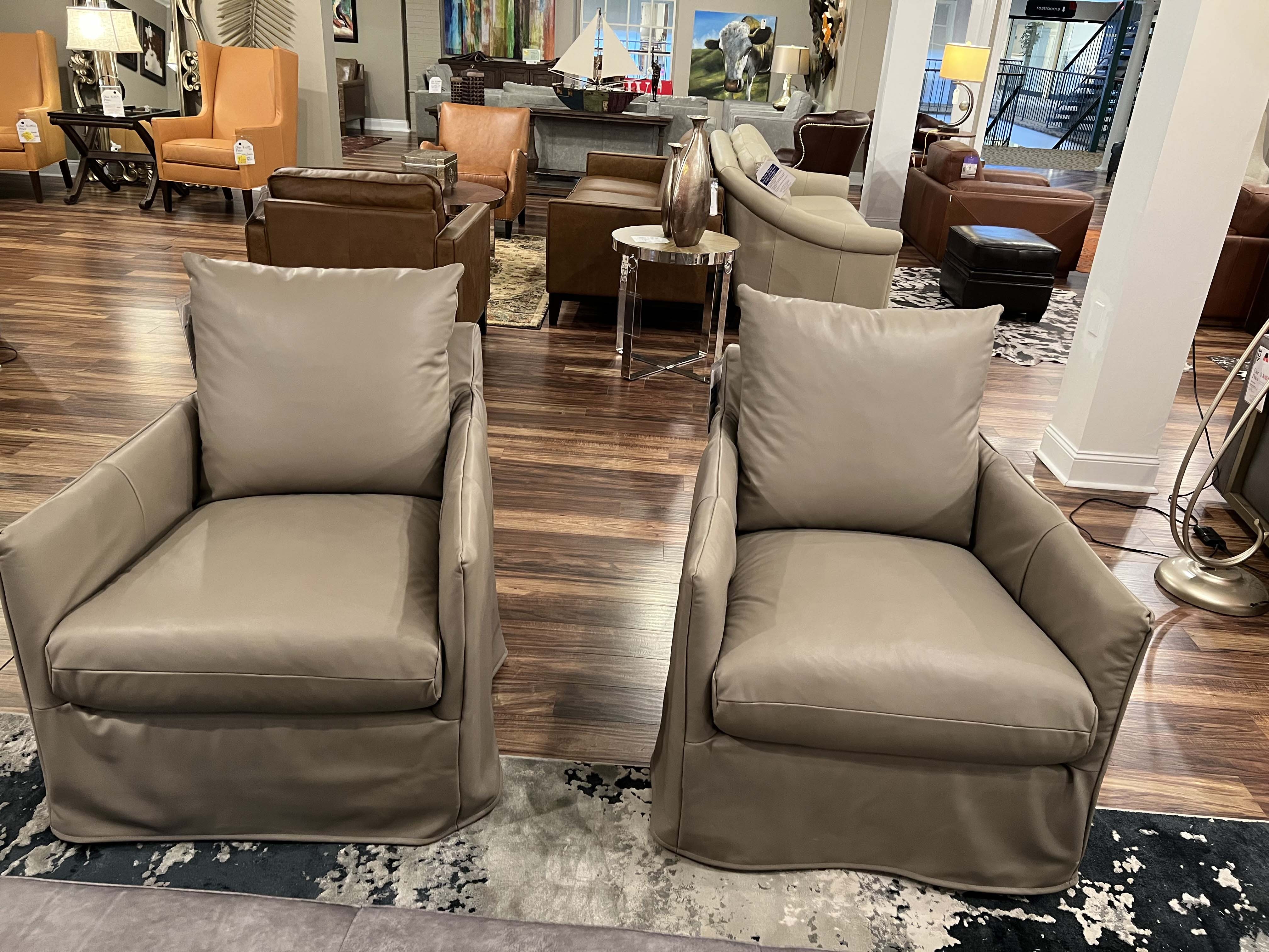Reflections Furniture Leather Slipcover Swivel Glider Made in the USA Lindy