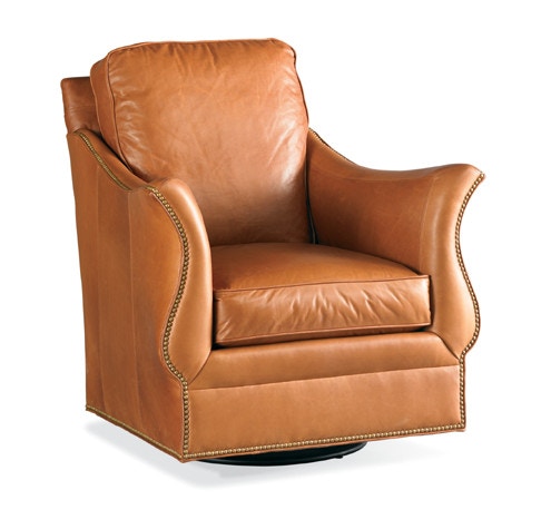 Whittemore Sherrill Living Room Metropolitan Motion Leather Swivel