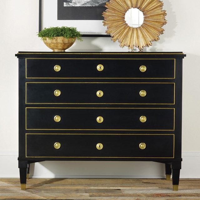 Modern History 19th Century Ebonized Chest MH418F01