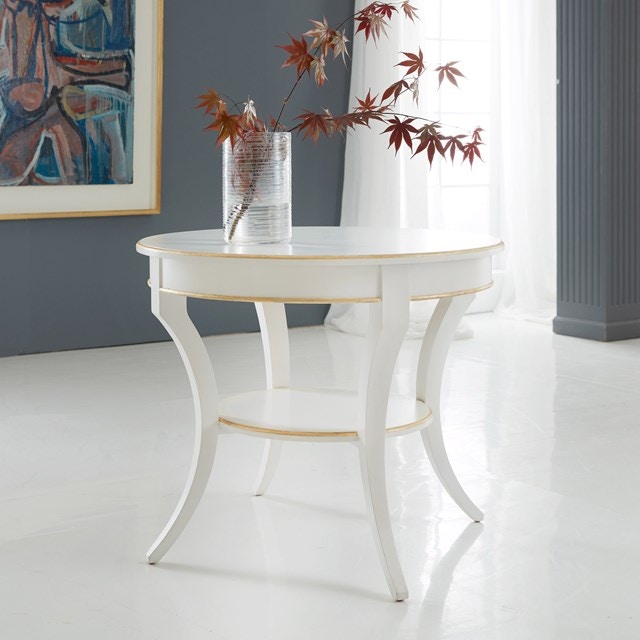 Modern History Covington Round End Table - White MH985F01
