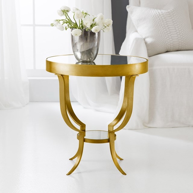 Modern History Small Gueridon Table - Gold Leaf MH994F01