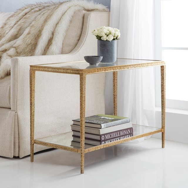 Modern History Sculpture Side Table - Antique Brass MH998F03