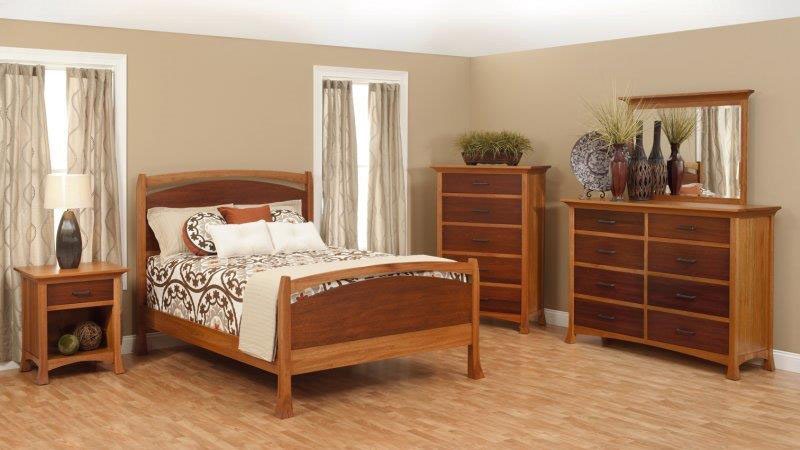 Amish Oak & Cherry Solid Wood Bedroom Group Mirage-1