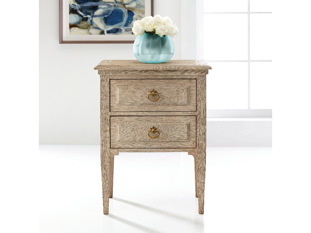 Modern History Weathered Oak Bedside Olivia Stool Walnut MH1104F01