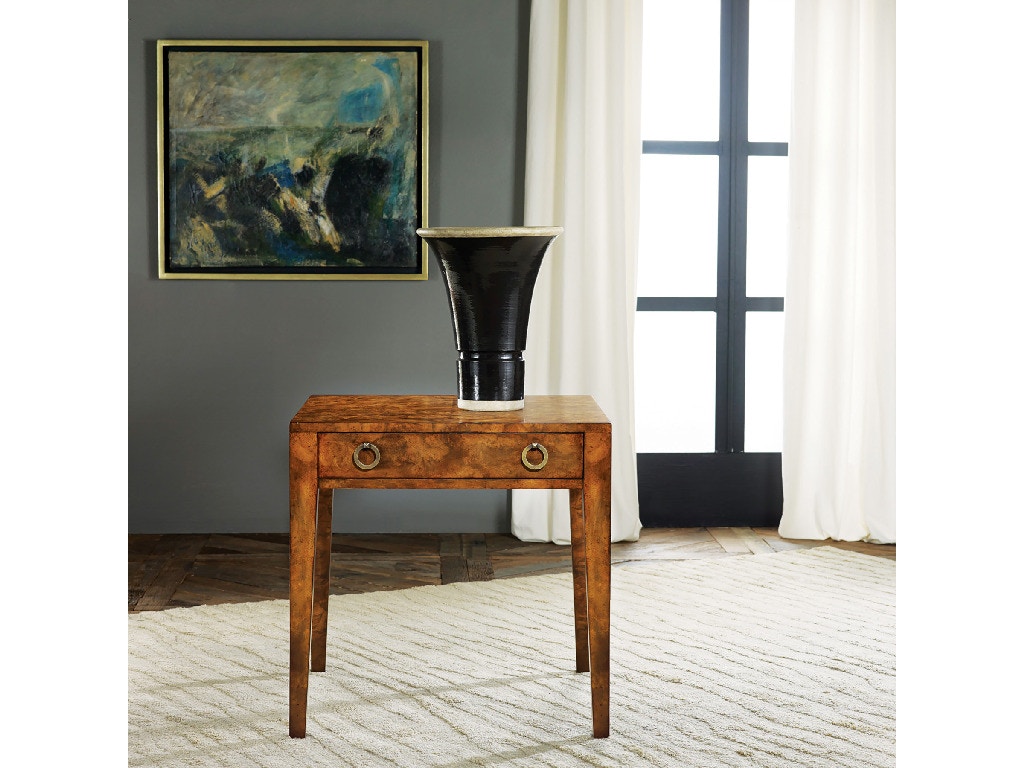 Modern History Mid Century End Table Burl MH563F01
