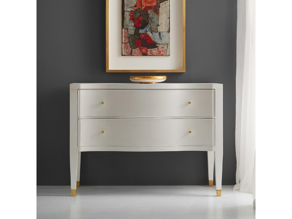 Modern History Serpentine Chest in White Linen MH909F01
