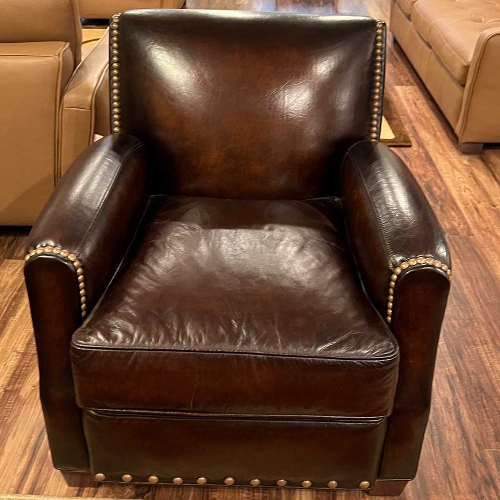 Reflections Furniture Outlet Nailhead and Distressed Lounge Chair Pub-CH