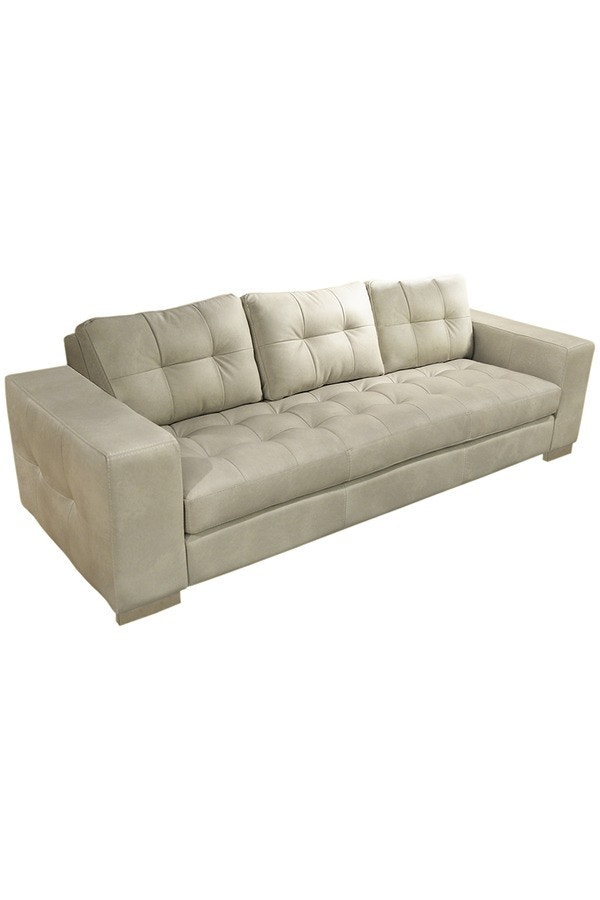 Omnia Leather by Leather and More Leather Sofa in Silly Putty Peninsula