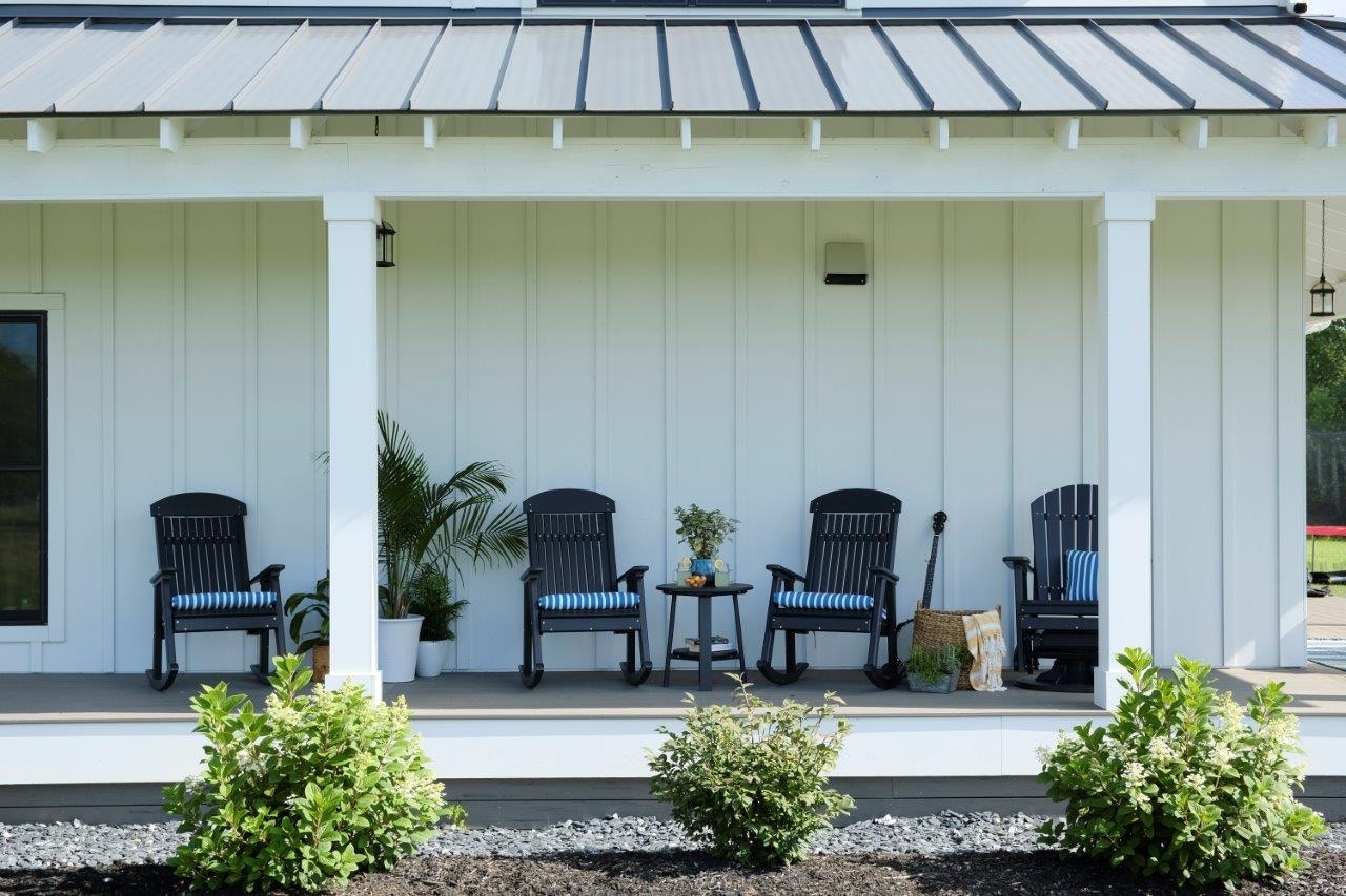 Outdoor Furniture by Amish Oak and Cherry Outdoor Porch Rocker Made in the USA 4107