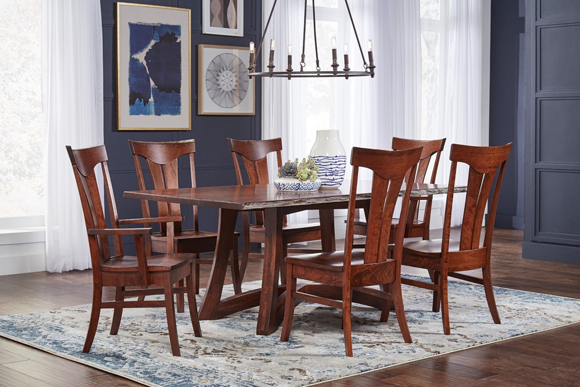 Amish Oak & Cherry Solid Wood Dining Set Tifton