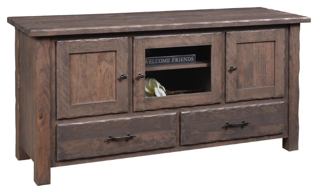 Amish Oak & Cherry Solid Wood Entertainment Center Made in the USA HHD6030