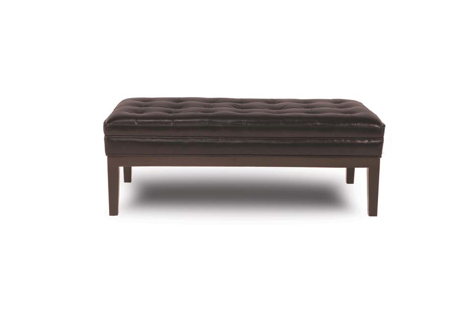 Eleanor Rigby Home Leather Bench Ottoman Rufus