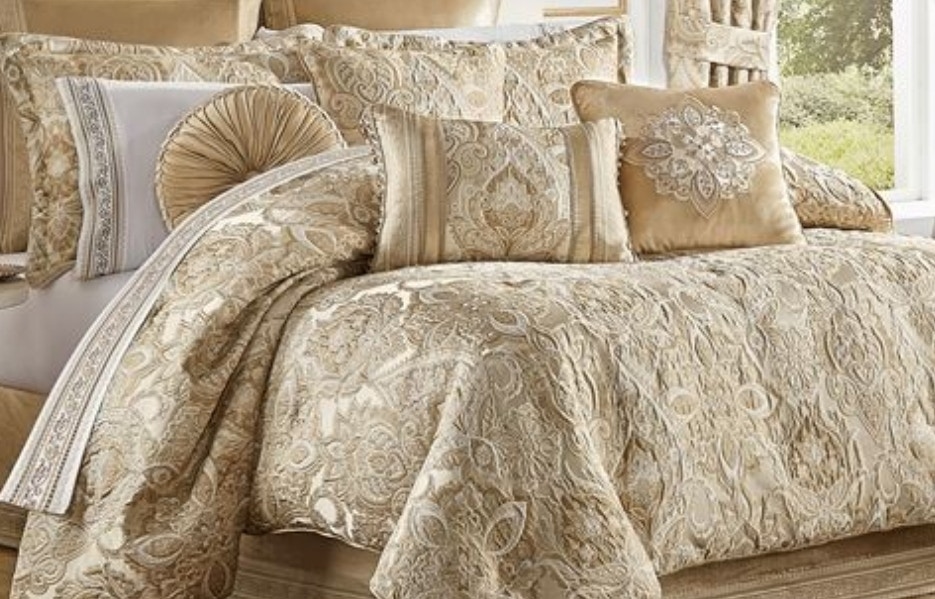 Lion's Den Interiors Bedroom King And Queen Bedding Ensembles by Marge Carson Silk Set1 Hickory
