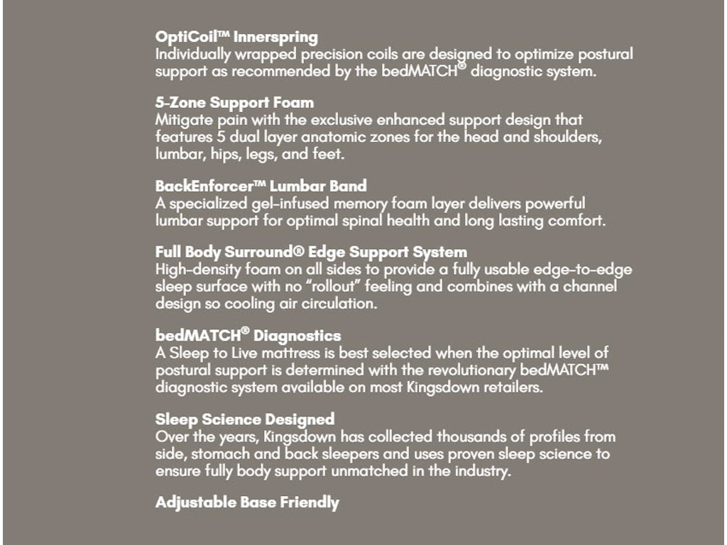 Kingsdown Mattresses Sleep to Live Mattress 8000 Hickory Furniture Mart Hickory, NC