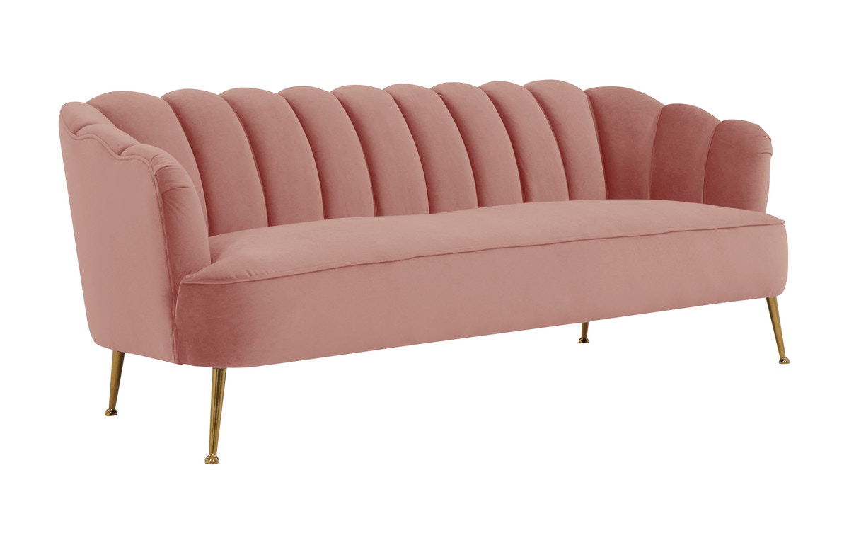 Blush 2024 velvet couch