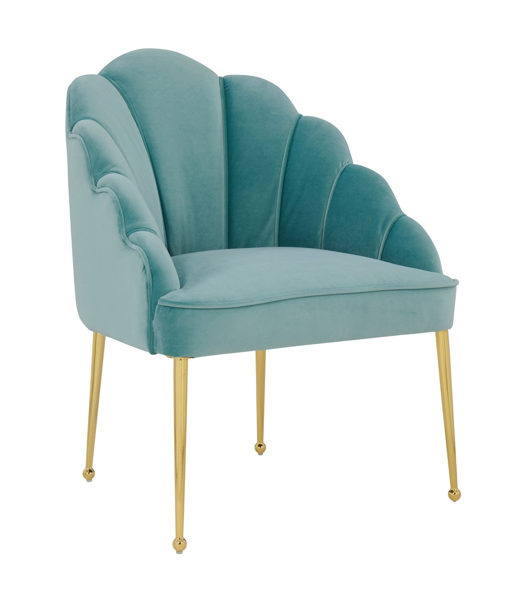 tov blue velvet chair