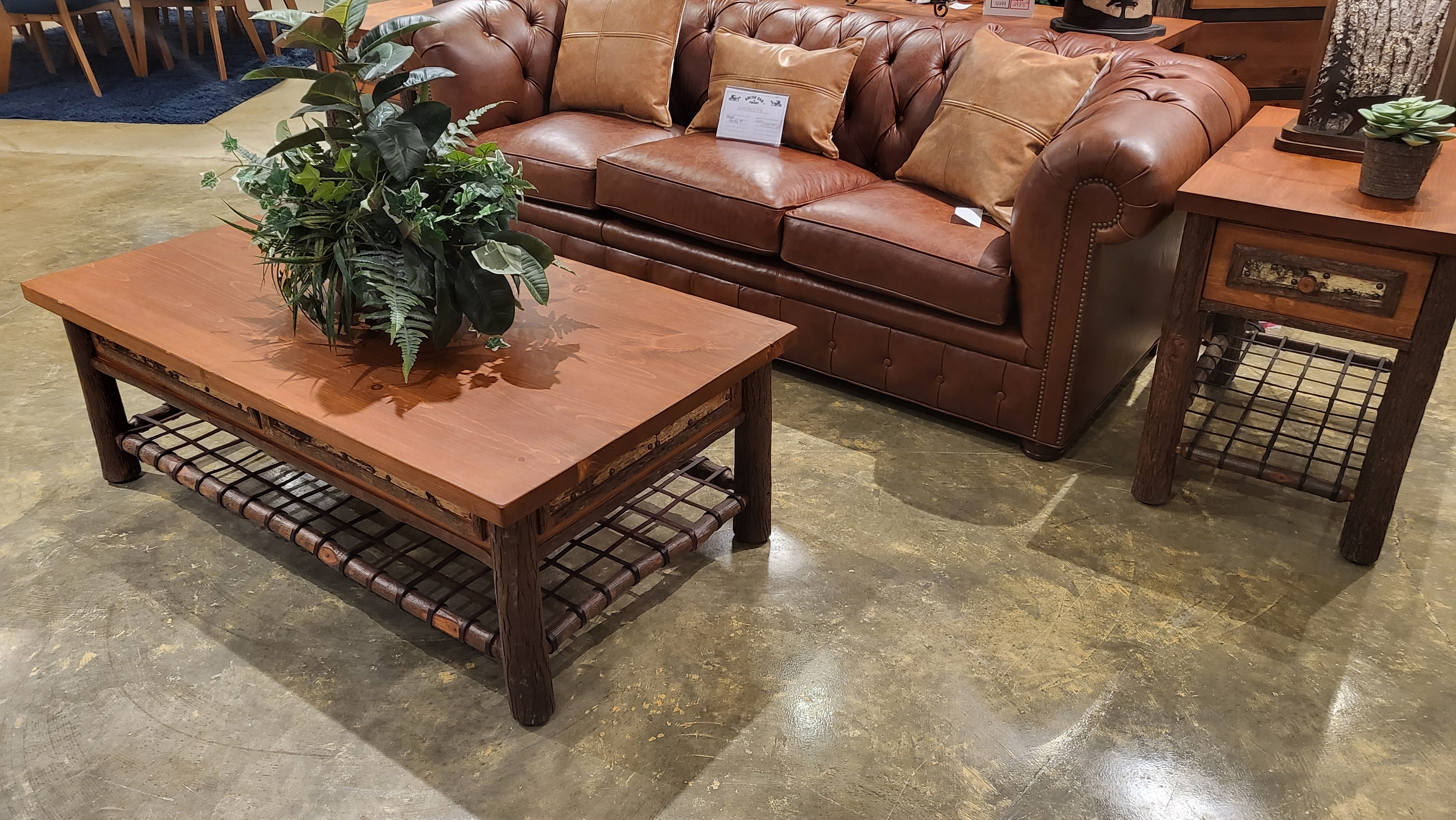 Amish Oak & Cherry Clearance Center Solid Wood Cocktail and End Table in Woodland-CT