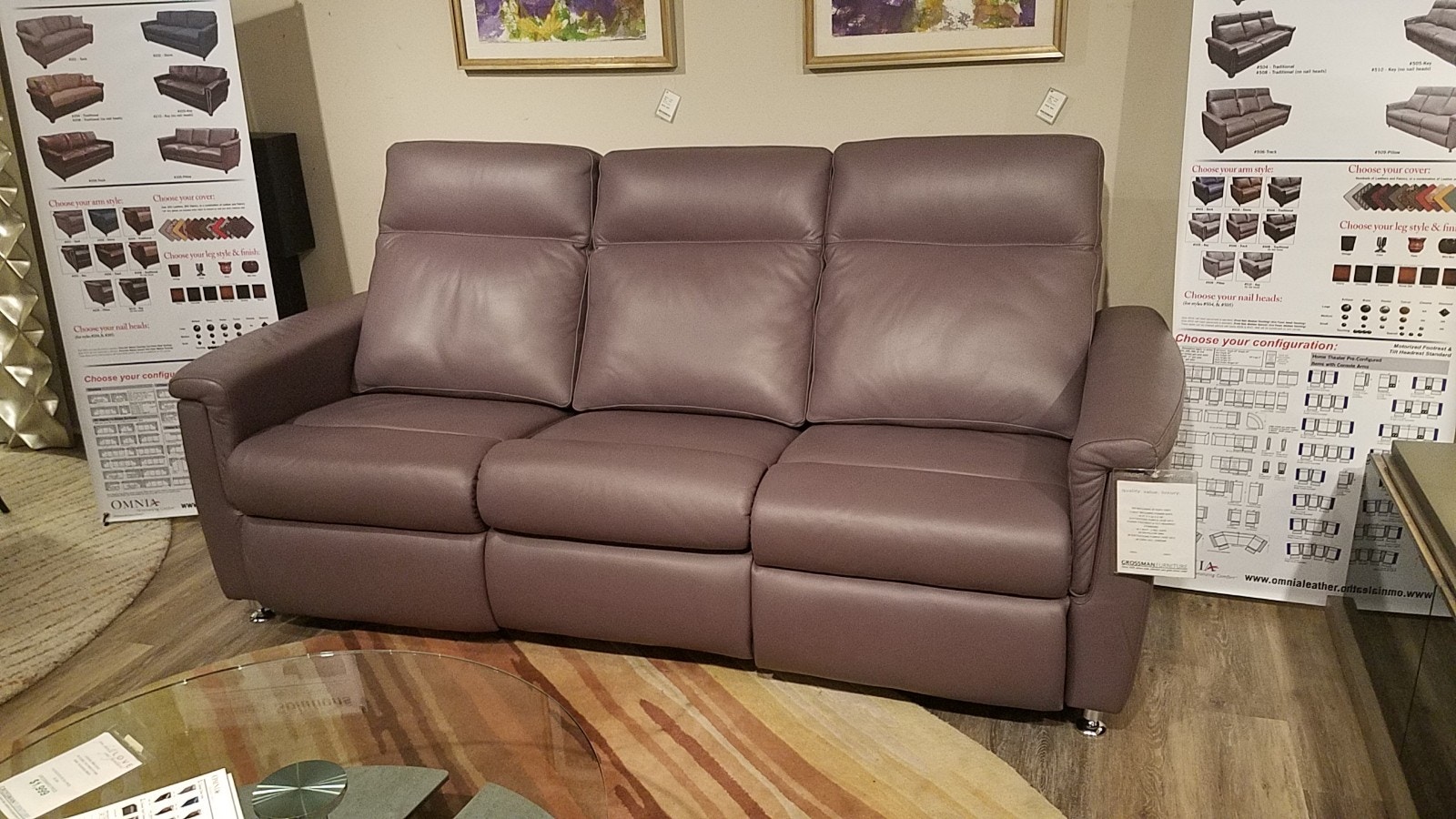 Omnia leather reclining deals chairs