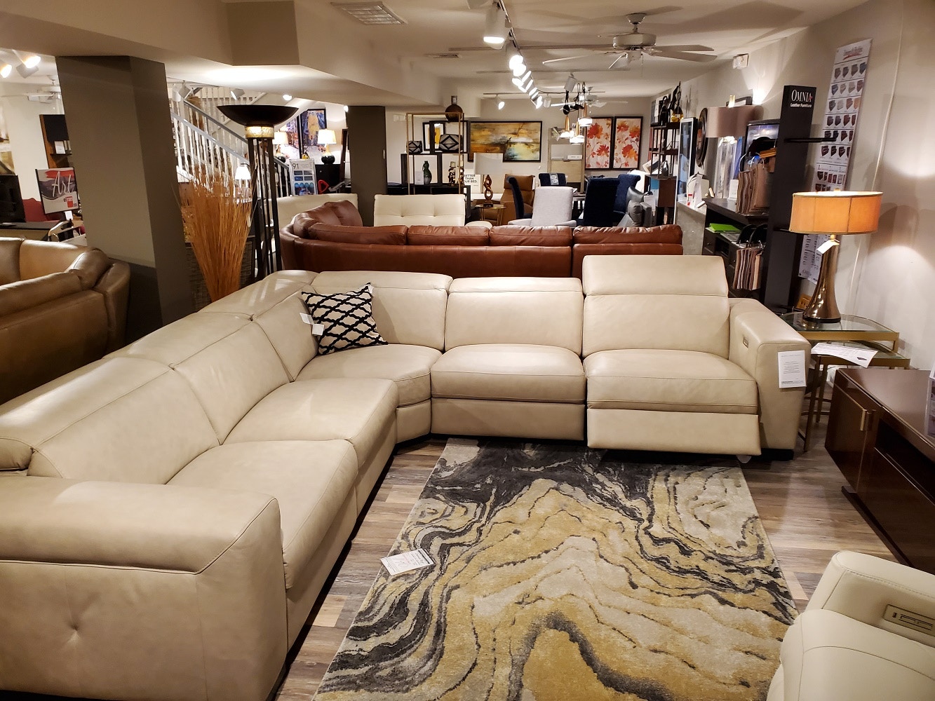 Omnia leather outlet sectional