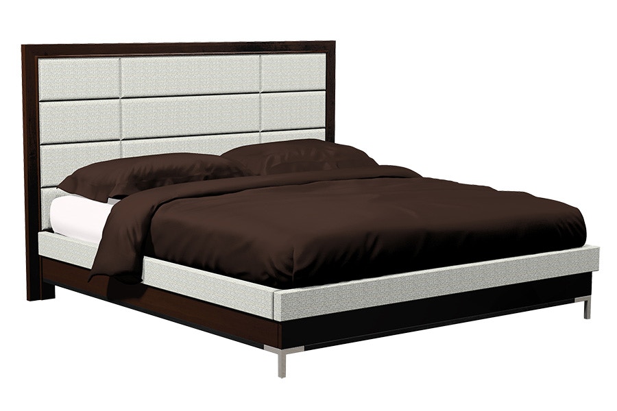 Country View Woodworking 12-Panel Upholstered Queen Bed 110-220-125-180