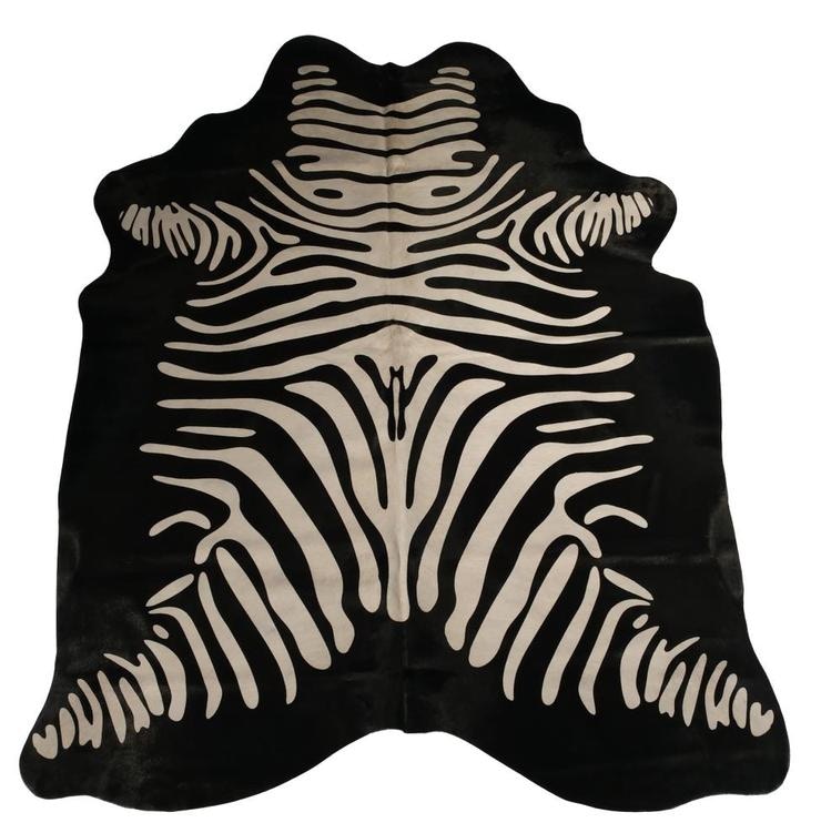 Saddlemans Reverse Zebra Cowhide Rug