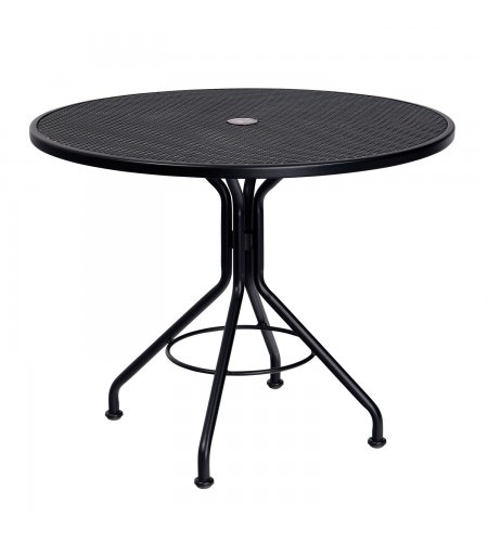 Woodard, Contract Mesh Rectangle Umbrella Table with ...