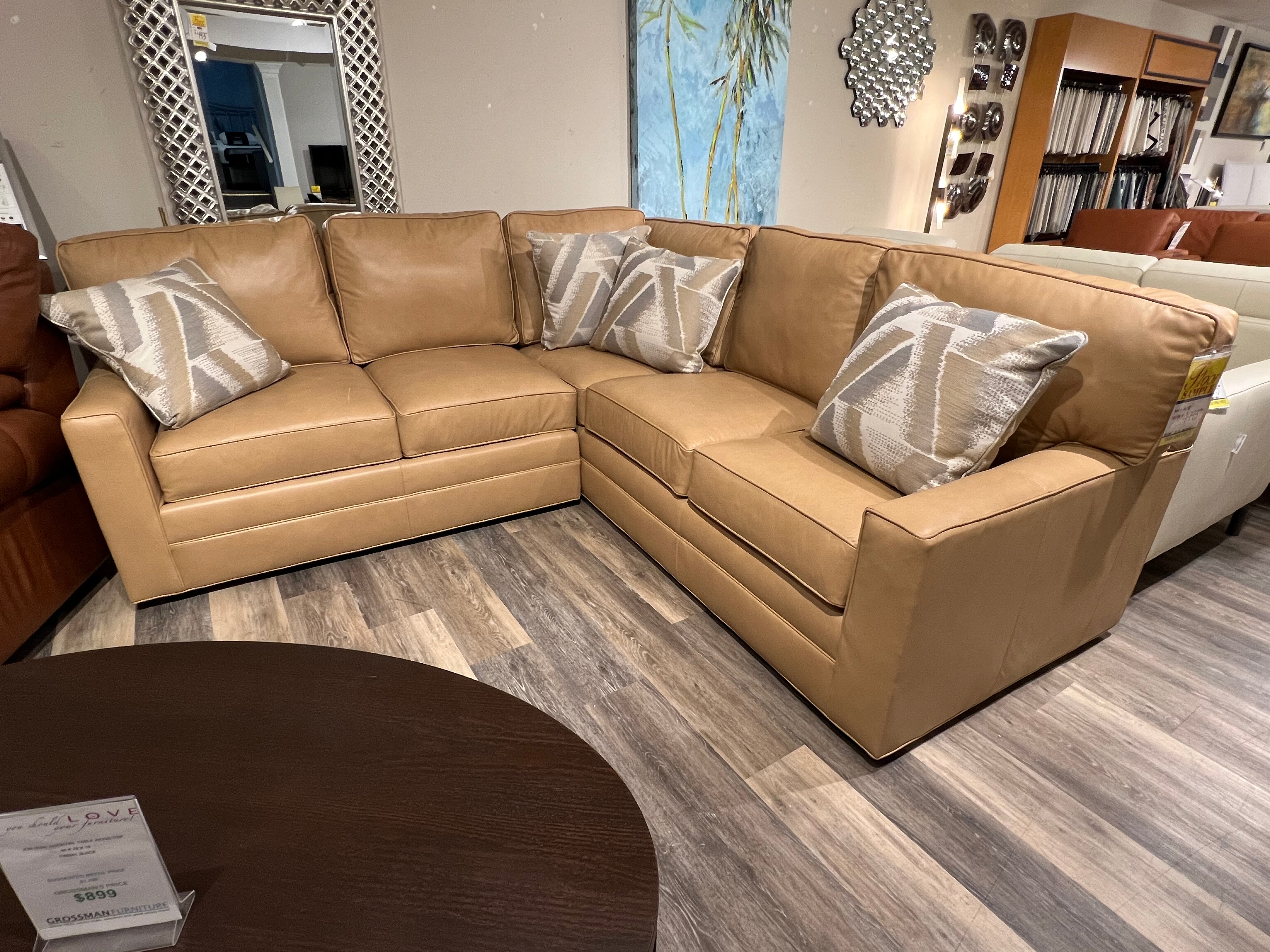 Huntington House Leather Sectional 2062 2-pc - Grossman Furniture -  Philadelphia, PA, image size:1024x768