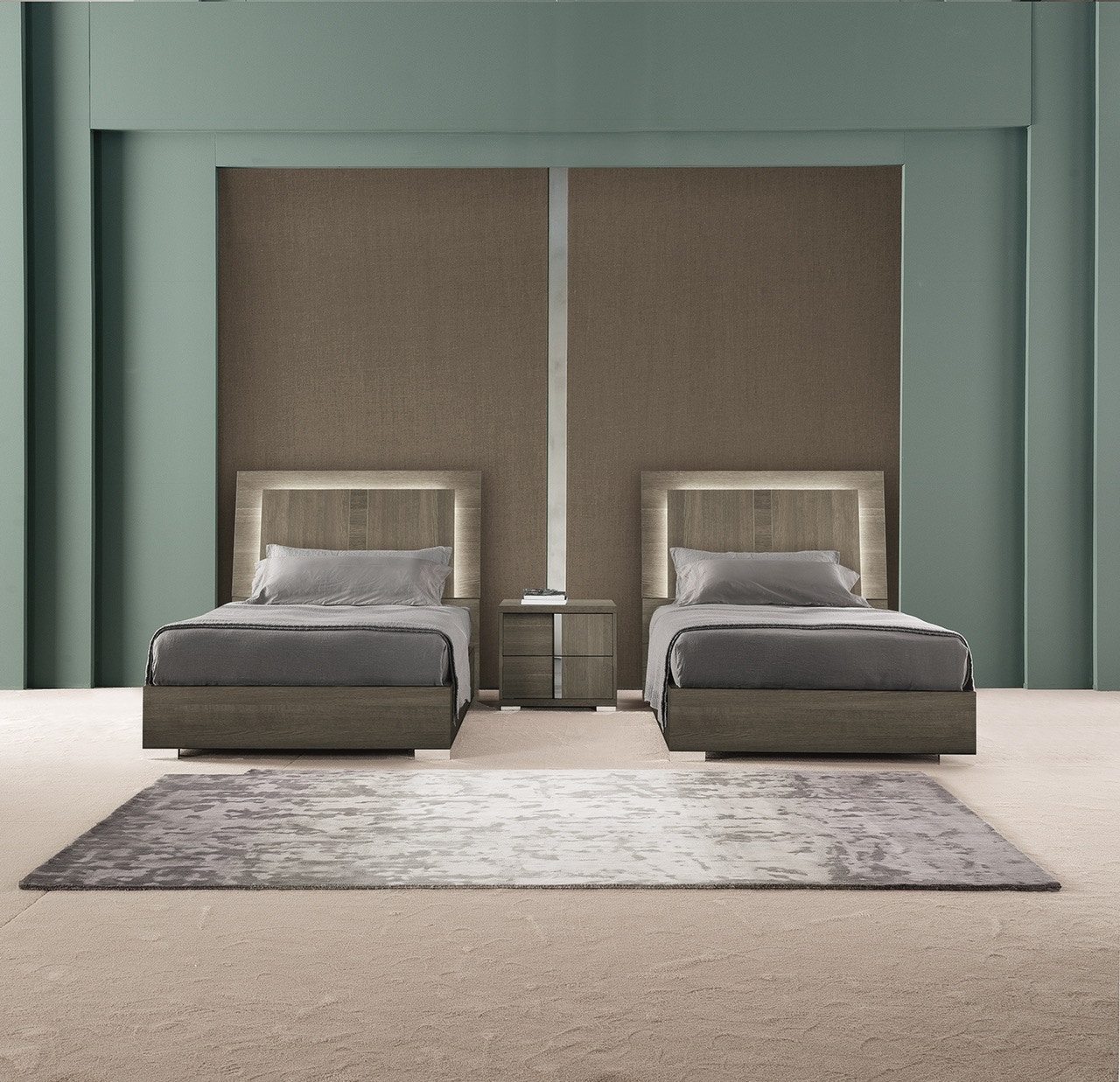 ALF italia Tivoli twin bed with LED light-no storage PJTI33