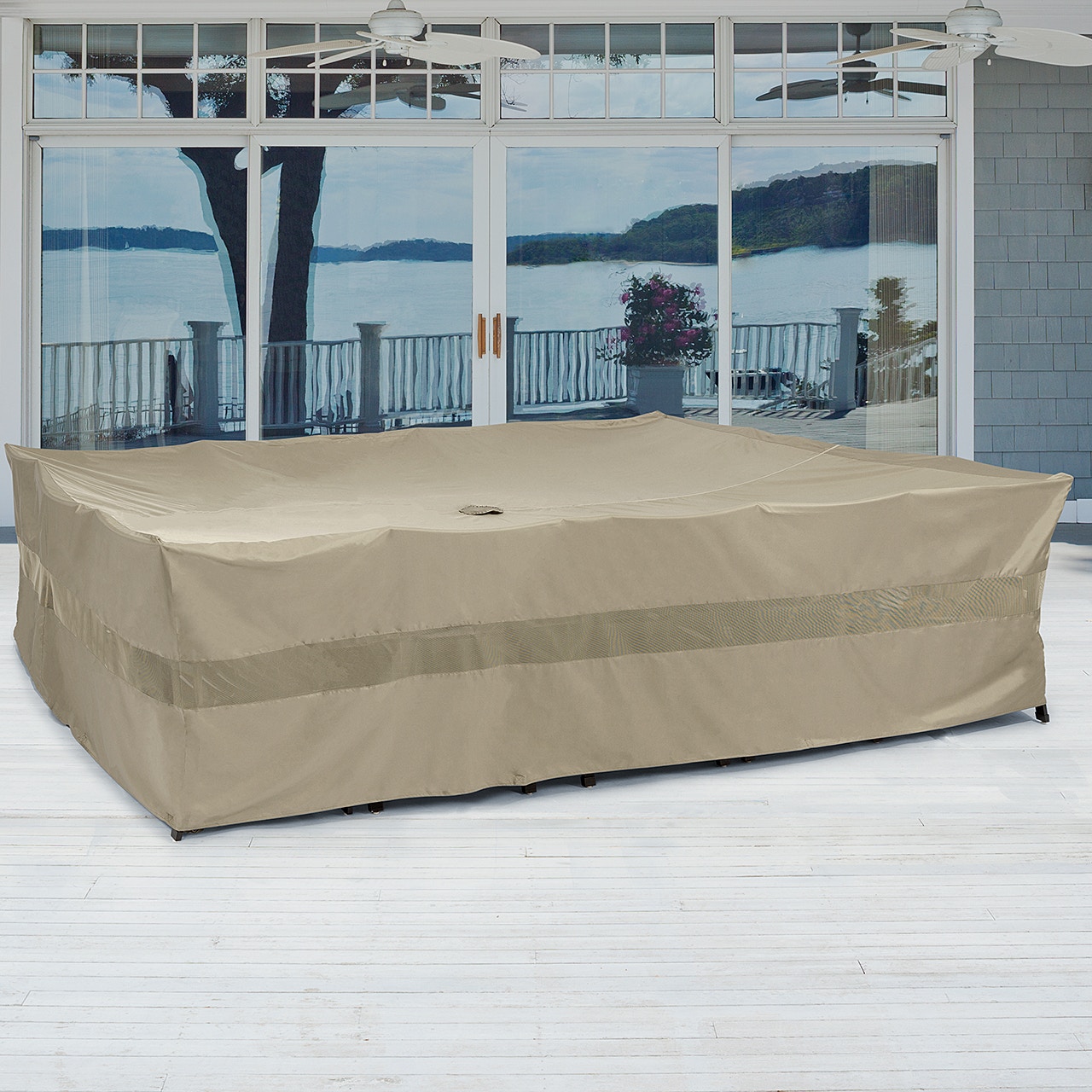 Outdoor Patio 120 X 77 In Rectangular Or Oval Dining Set Protective Cover 6041589 Fortunoff