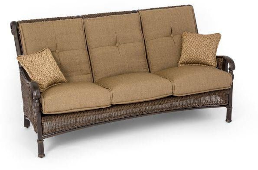 Barcelona Black Gold Aluminum And Woven Outdoor Wicker Sofa Barcelona Black Gold Aluminum And Woven Outdoor Wicker Sofa