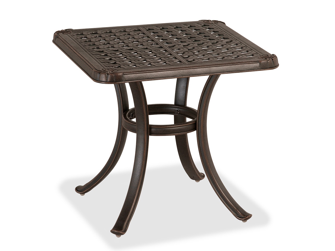 Outdoor Patio Provance Golden Bronze Cast Aluminum 24 In End