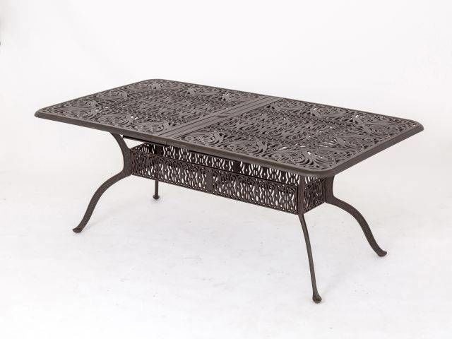 Outdoor Patio Verona 76 100x42 Rectangle Extendable Cast Top