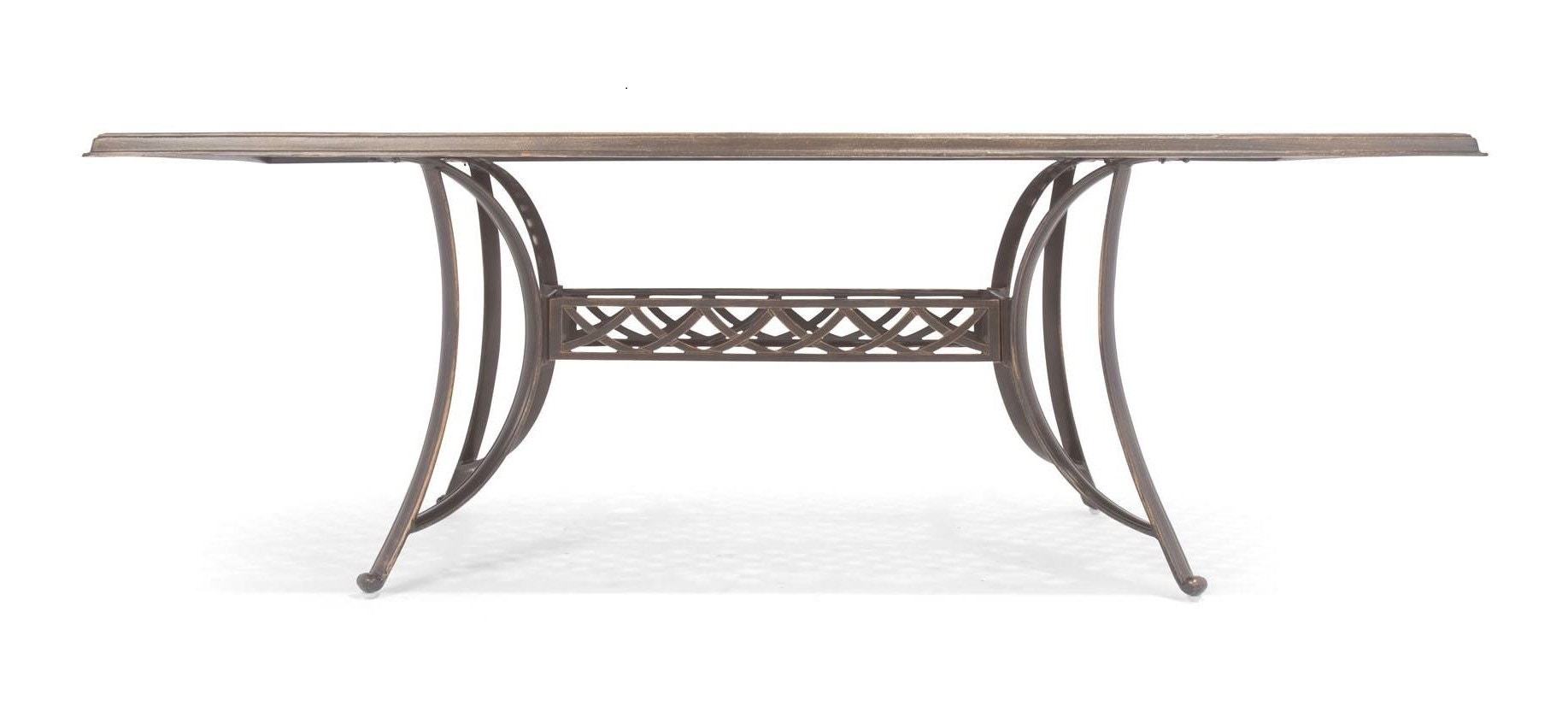 Outdoor Patio Black Gold 84 X 42 Rectangular Cast Aluminum